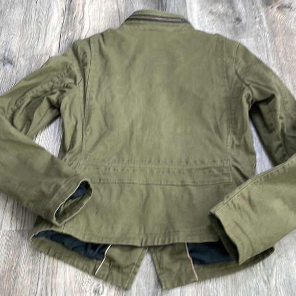 Celebrity Pink Olive Green Utility Jacket with Rhinestone Pockets, size medium - Picture 10 of 14